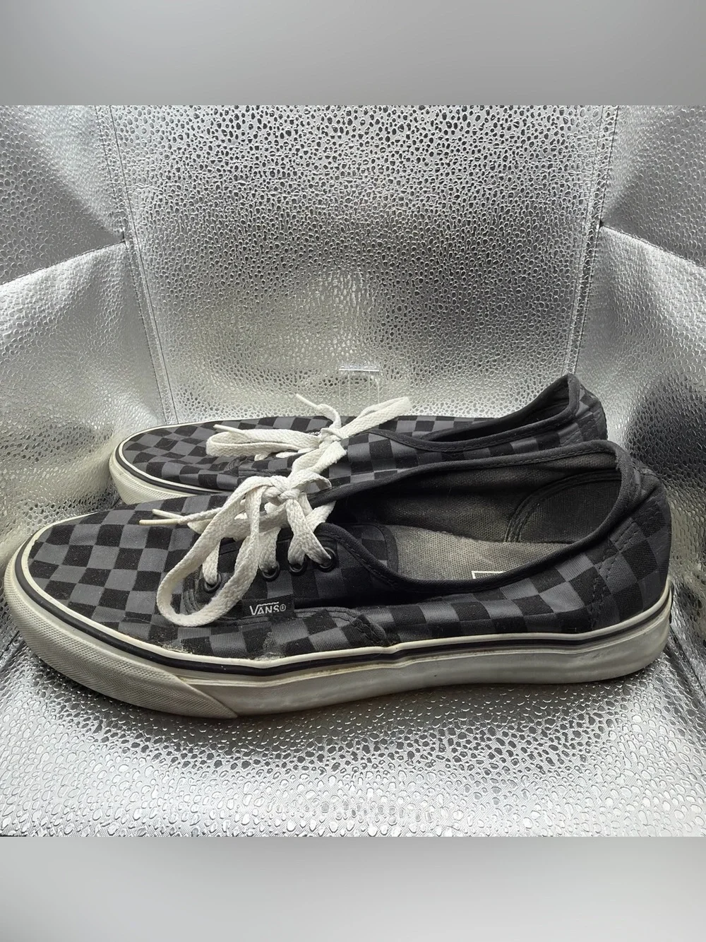 Vans Black and Gray Checkerboard Low-Top Sneakers